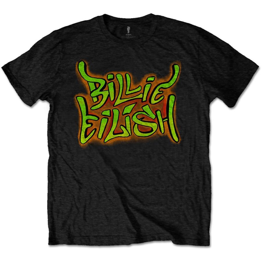 ビリー アイリッシュ Tシャツ Billie Eilish Graffiti 正規品 黒 ビリー アイリッシュ Tシャツ Billie Eilish Graffiti 正規品 黒