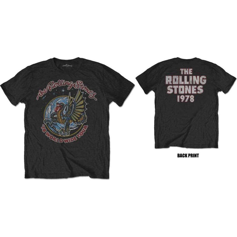 ローリング ストーンズ Tシャツ Rolling Stones Dragon 78ツアー 正規品 ロックTシャツ｜mumbles｜02