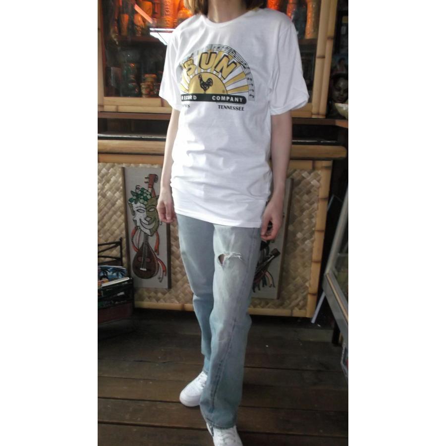 サン レコード Tシャツ Sun Record 白 LOGO WITH OFFSET COLOR 正規品
