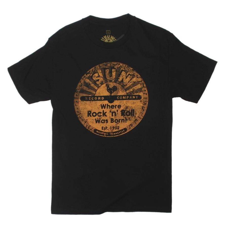 サン レコード Tシャツ Sun Record Distressed Logo by Steady Clothing 黒 US正規品｜mumbles｜02