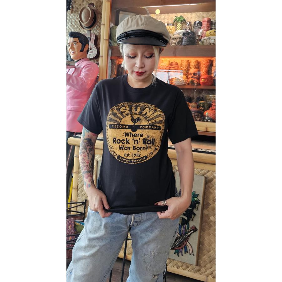 サン レコード Tシャツ Sun Record Distressed Logo by Steady