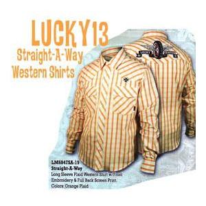 Lucky 13 ラッキー13 LUCKY13 ウェスタンシャツ Flying Wheel 