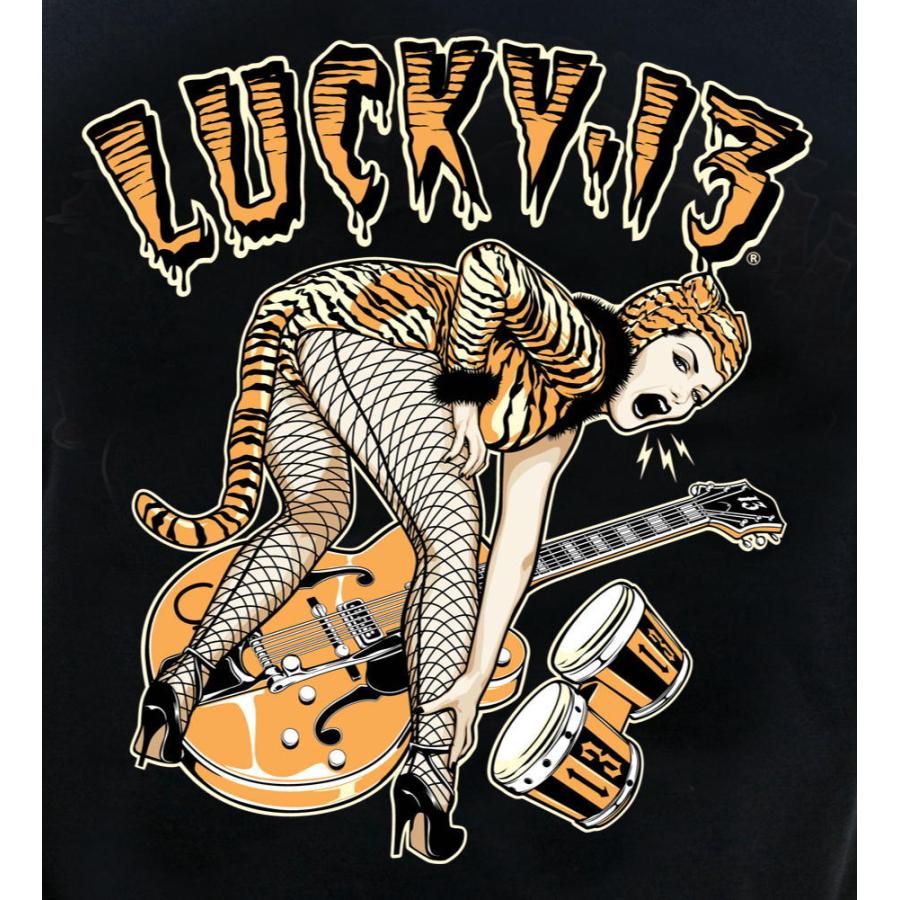 Lucky 13 ラッキー13 Tシャツ LUCKY13 The Tiger 黒 ザ・クランプス