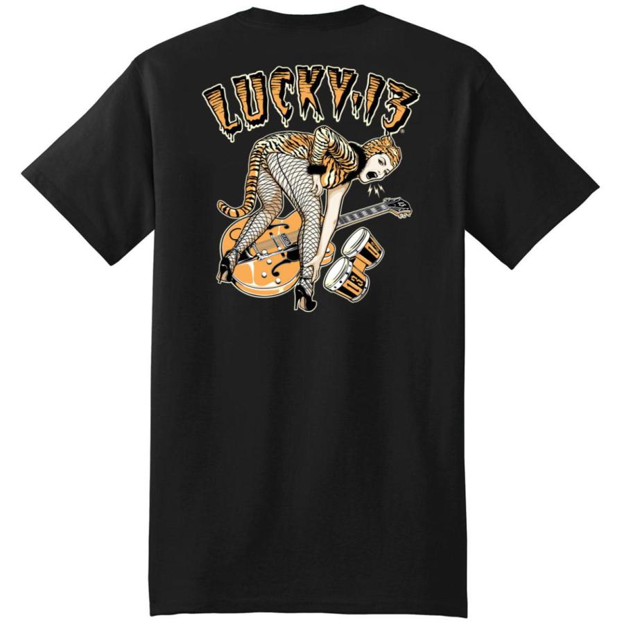 Lucky 13 ラッキー13 Tシャツ LUCKY13 The Tiger 黒 ザ・クランプス