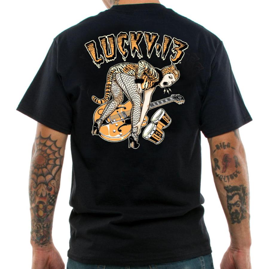 Lucky 13 ラッキー13 Tシャツ LUCKY13 The Tiger 黒 ザ・クランプス