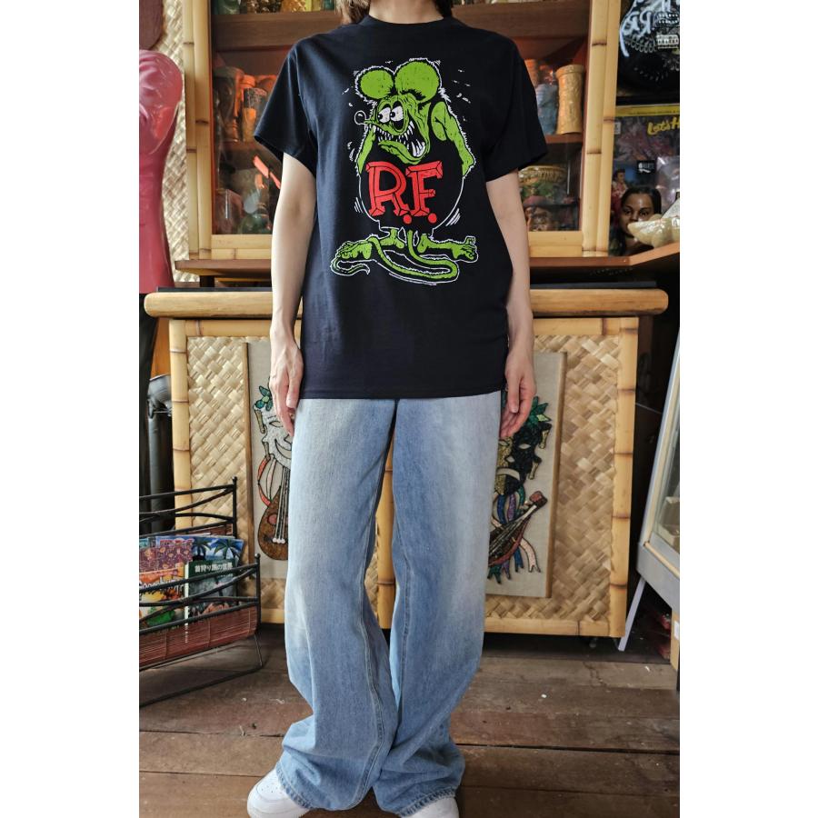 RAT FINK ラット フィンク Tシャツ Rat Fink USAカラー版 黒 RAT FINK ラット フィンク Tシャツ Rat Fink USAカラー版 黒
