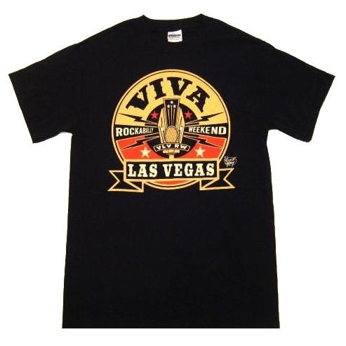 ビヴァ ラス ベガス Tシャツ Viva Las Vegas Logo 黒 Vince Ray