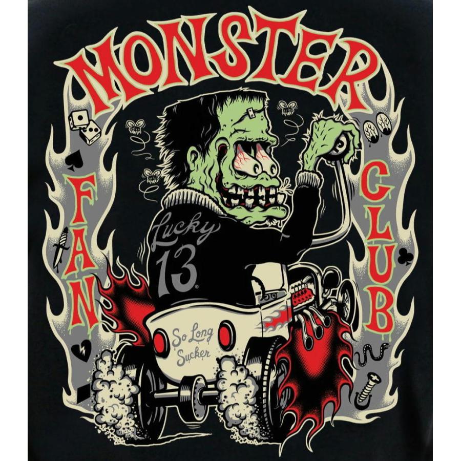 Lucky 13 ラッキー13 Tシャツ LUCKY13 The MONSTER RODDER 黒