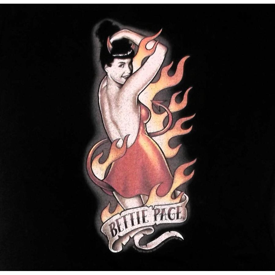 ベティ ペイジ Ladys Tシャツ Bettie Page DEVIL TATTOO 正規品 