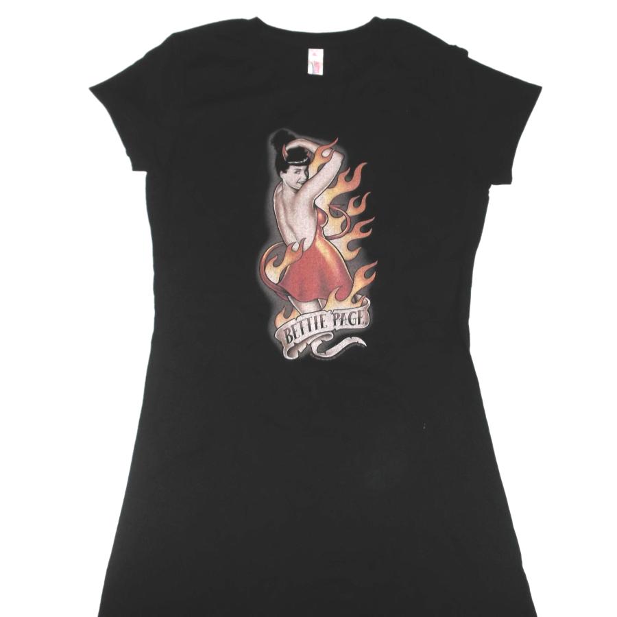 ベティ ペイジ Ladys Tシャツ Bettie Page DEVIL TATTOO 正規品