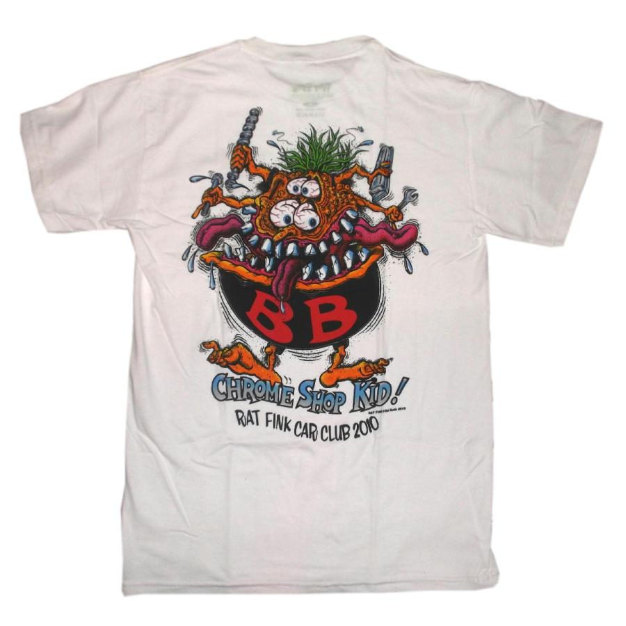 ラット フィンク Tシャツ Rat Finks Car Club 2010 白 USA正規品 sht00806cc10マンブルズ バンドT