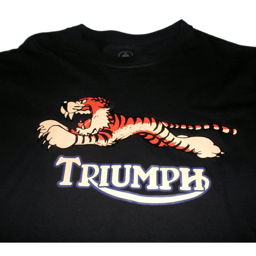 トライアンフ Tシャツ TRIUMPH タイガー 黒 正規品 : マンブルズ