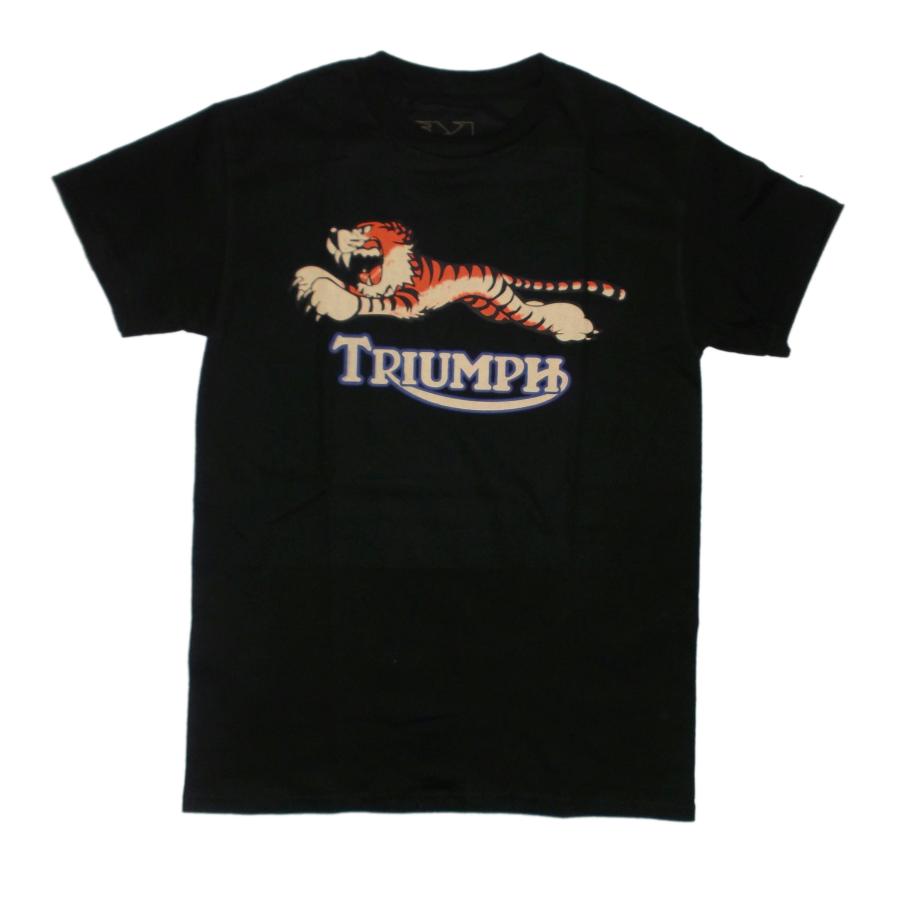 トライアンフ Tシャツ TRIUMPH タイガー 黒 正規品 : マンブルズ