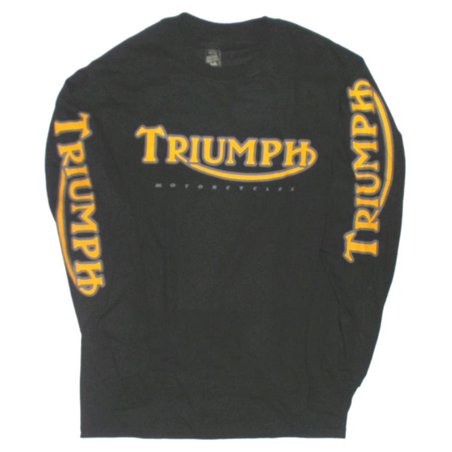トライアンフTRIUMPH ロンT ヘインズ サイズM トライアンフ ロゴ 長袖 Tシャツ TRIUMPH 黒 正規品 ロンT