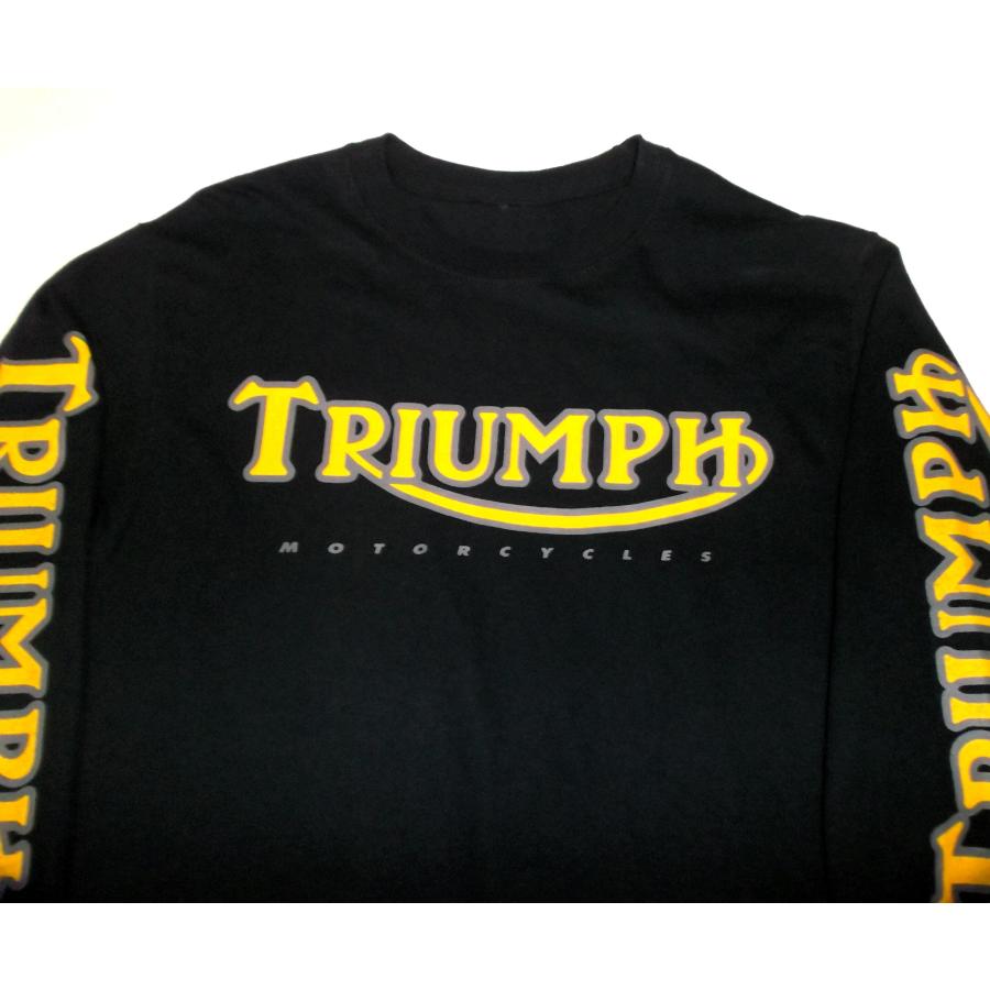 トライアンフ ロゴ 長袖 Tシャツ TRIUMPH 黒 正規品 ロンT