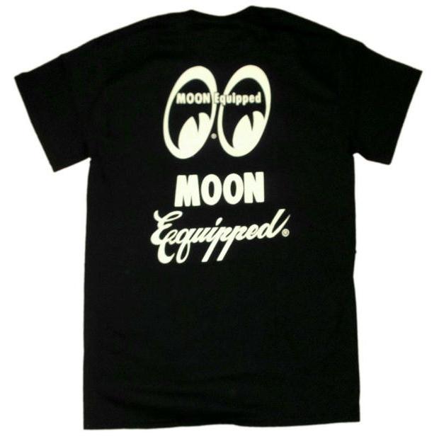 MOONEYES ムーンアイズ Tシャツ MOON Equipped Logo 黒 正規品
