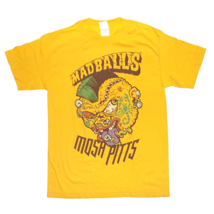 MADBALL /マッドボール バンドTシャツ Lサイズ マッド ボールズ Tシャツ Mad Balls MOSH 黄 正規品 ホラーボール