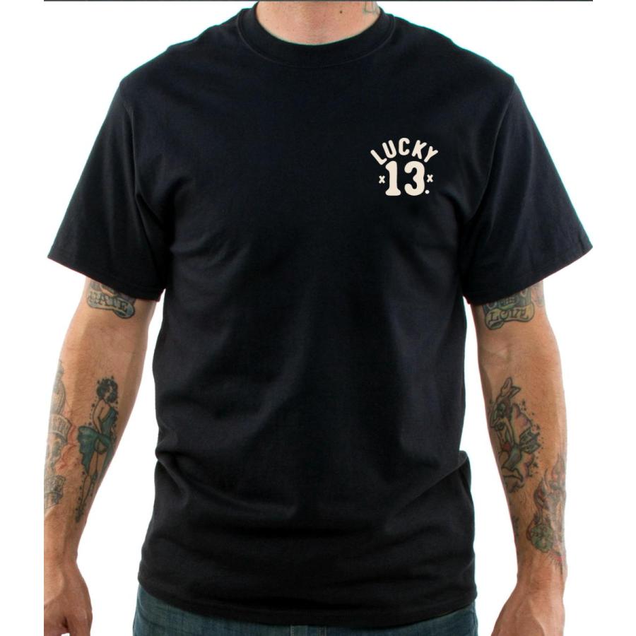 Lucky 13 ラッキー13 Tシャツ LUCKY13 The TOMCAT 黒 : マンブルズ