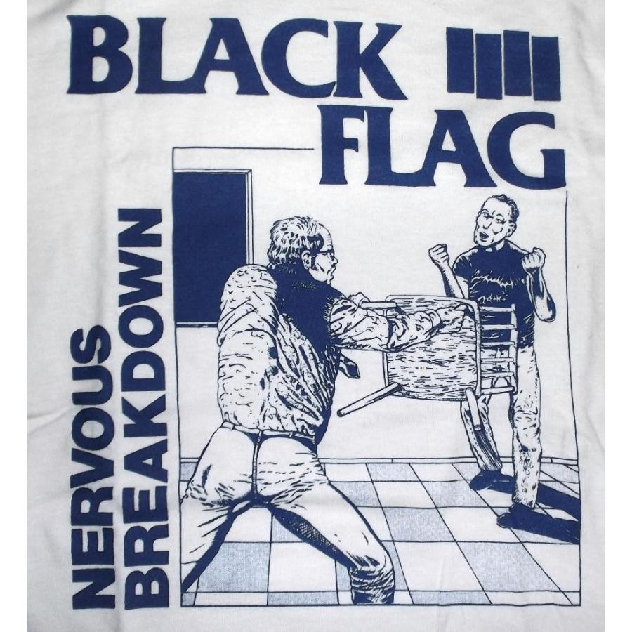 トップス 90s BLACK FLAG Nervous Breakdown ブラック フラッグ Tシャツ Black Flag Nervous Breakdown 白 正規品