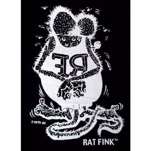 ラット フィンク Tシャツ RAT FINK 黒 モノフィンク　(ラット背中プリント) 正規品｜mumbles｜04