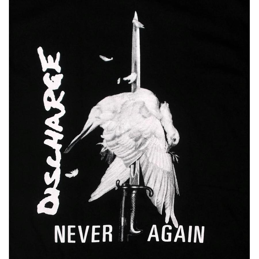 【M】ディスチャージ オフィシャルバンドTシャツ パンクロックT 白 ディスチャージ Tシャツ DISCHARGE Never Again 正規品 ロックT