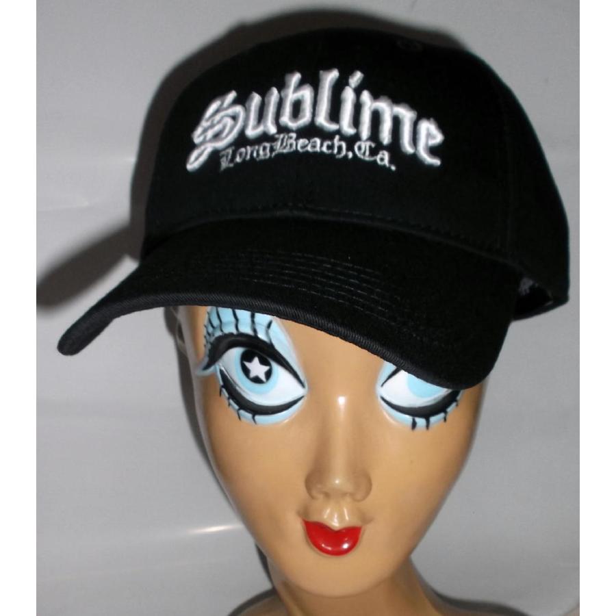 Sublime 刺繍ロゴ ブラックキャップ　バンド 90’s サブライム ベースボール キャップ SUBLIME 正規品 帽子 ロックT