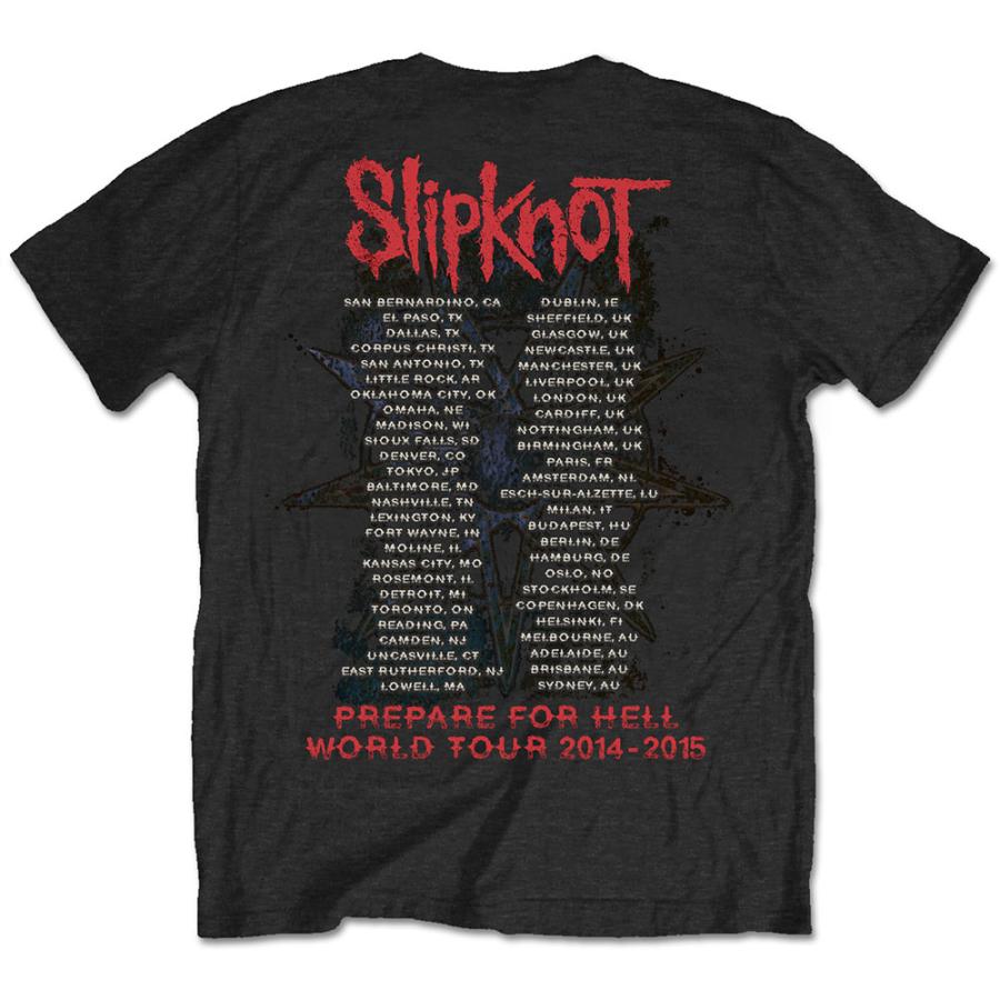 Slipknot Tシャツ Mサイズ 2015ツアー ROCK OFF スリップノット Tシャツ SLIPKNOT PREPARE FOR HELL 2014
