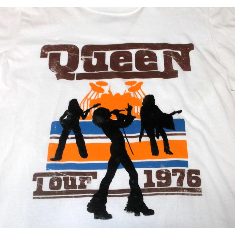 ROCK OFF クイーン Tシャツ QUEEN 76 ツアー 白 正規品 : マンブルズ