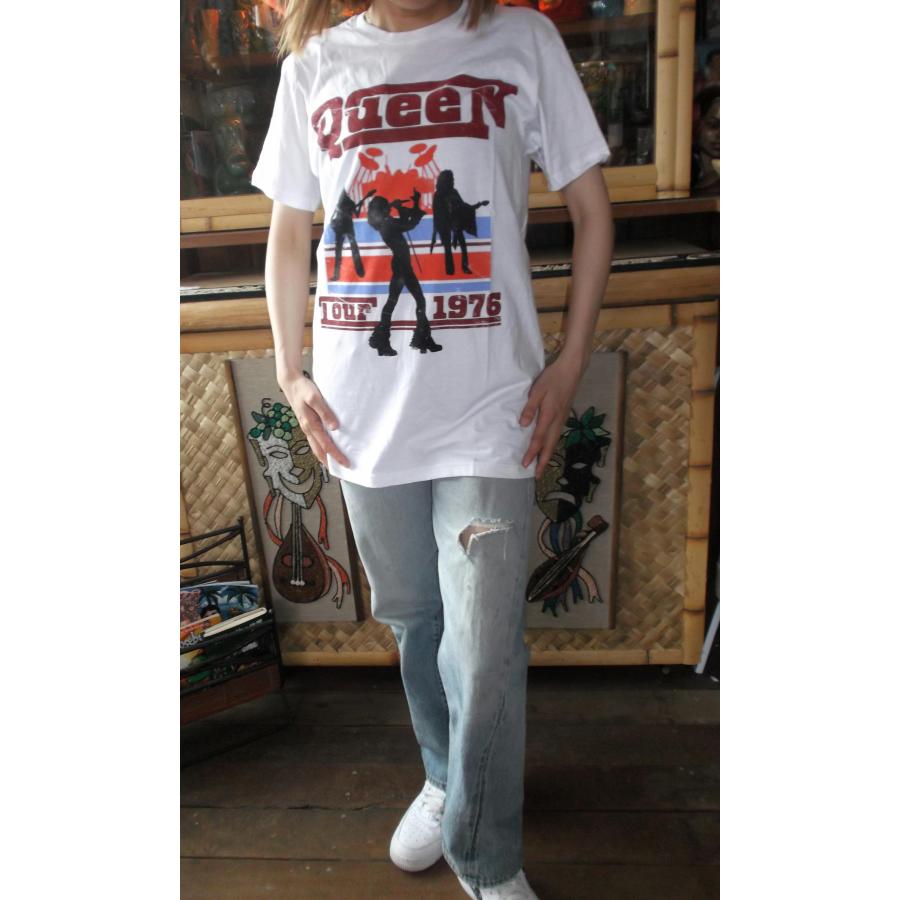 クイーン Tシャツ QUEEN 76 ツアー 白 正規品 : マンブルズ