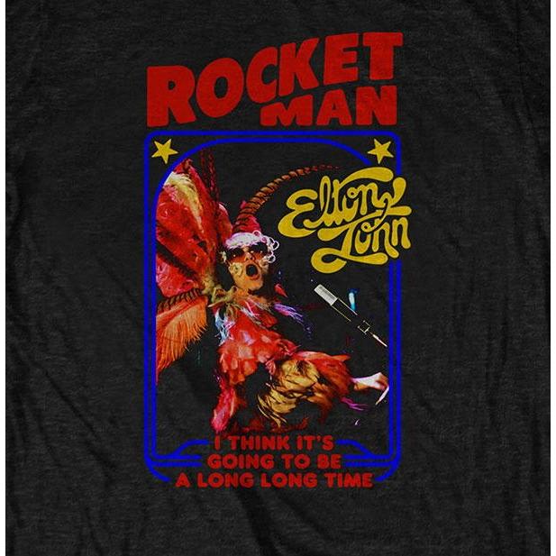 エルトンジョン Tシャツ エルトン ジョン Tシャツ Elton John Rocketman 黒 正規品 ロックT