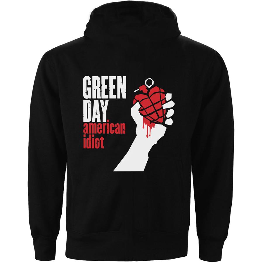 グリーン デイ パーカ GREEN DAY AMERICAN IDIOT (BACK PRINT) 正規品 ロックTシャツ関連 パーカー バンドTシャツ｜mumbles｜02