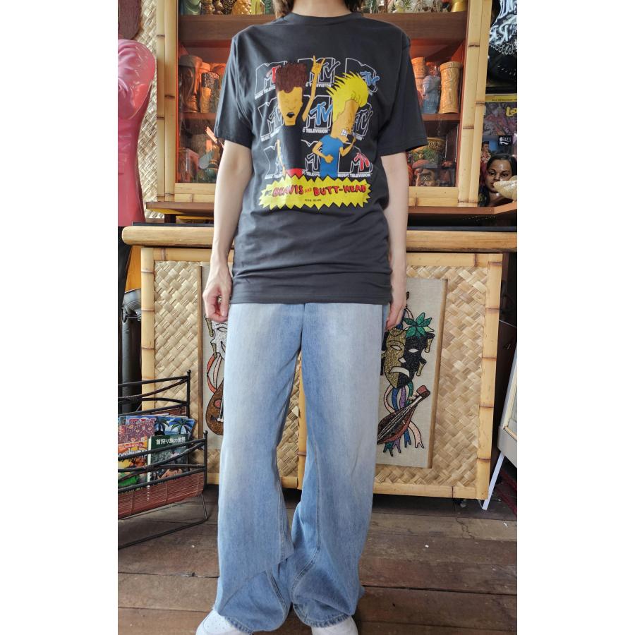90s パーカー ビーバスアンドバットヘッド MTV ネイビー M ビーバス アンド バットヘッド Tシャツ BEAVIS and BUTT-HEAD MTV 正規