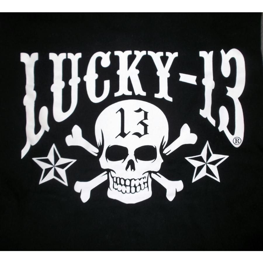 Lucky 13 ラッキー13 パーカ LUCKY13 Skull Star Zip Hoodie パーカー 