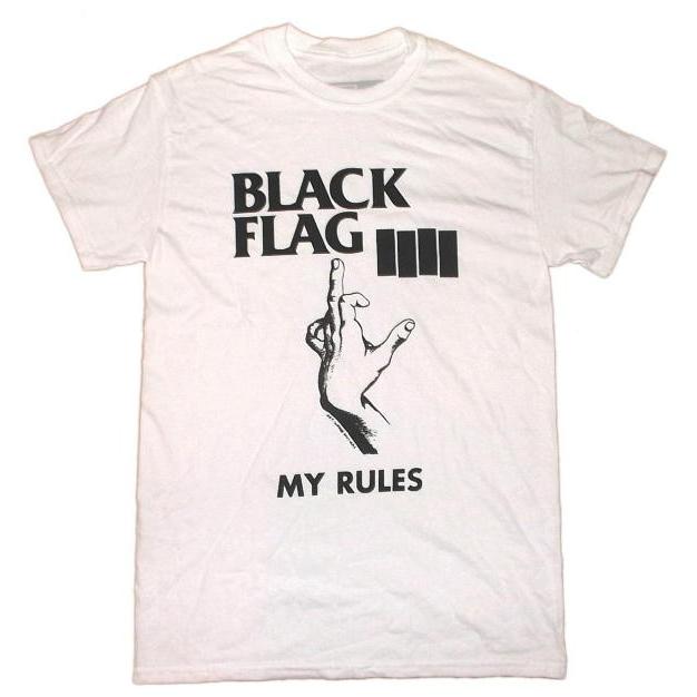 ブラック フラッグ Tシャツ Black Flag My Rule 白 正規品｜mumbles｜03