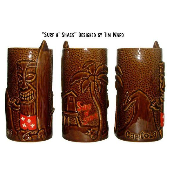 Tiki Farm ティキ マグ Pray For Surf 茶 新品 TIKI FARM ティキ・ファーム マグ Surfin Shack サーフィン