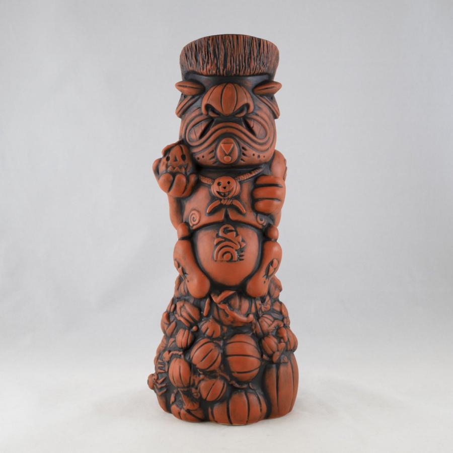 ★Tiki Farm ティキ マグ  BEAT TIKI MUG Tiki Farm ティキ マグ KAMOKAMO TIKI MUG, ORANGE & BLACK ティキ