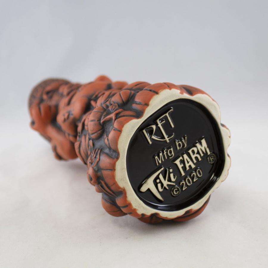 Tiki Farm ティキ マグ KAMOKAMO TIKI MUG, ORANGE & BLACK ティキ