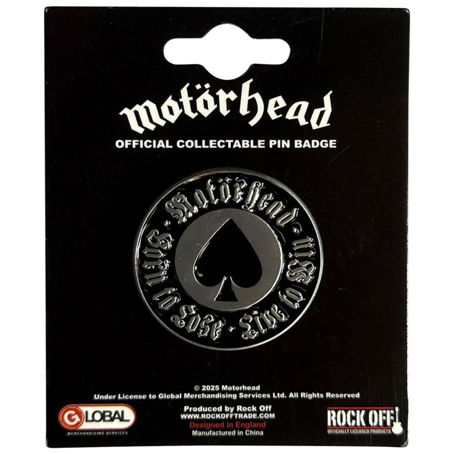 モーターヘッド ピンズ Motorhead Pin Badge: Born To Lose 正規品