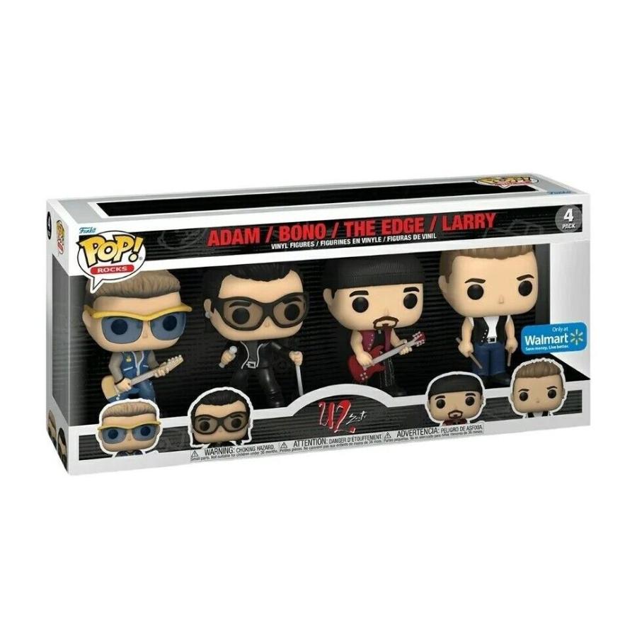 Funko U2 フィギュア POP! ADAM, BONO, THE EDGE, LARRY 4-PACK