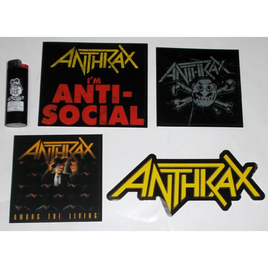 USオリジナル シュリンク、ハイパーステッカー付 Anthrax アンスラックス アンスラックス ステッカー ANTHRAX 正規品 ロックTシャツ バンドT