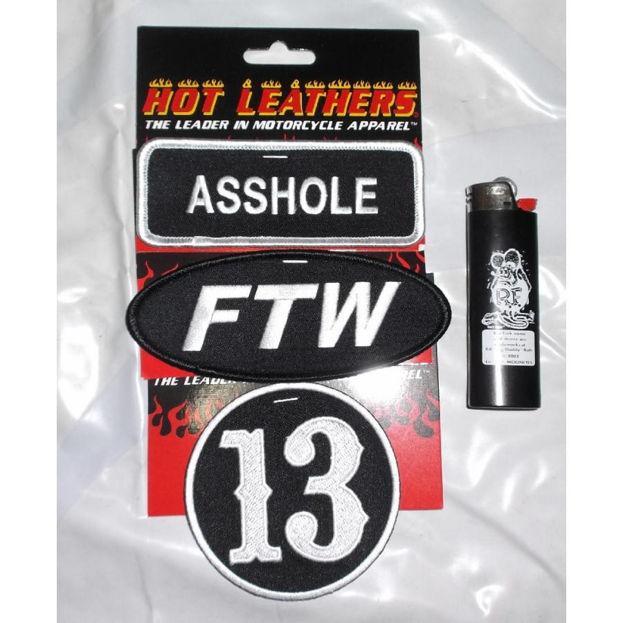 ホットレザー ワッペン パッチ バイカー系 Asshole , FTW 13 ホットレザー ワッペン パッチ バイカー系 Asshole , FTW 13