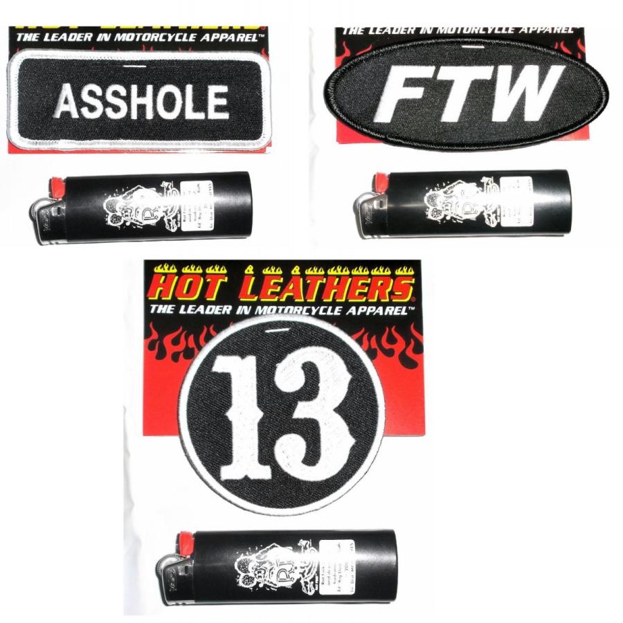 ホットレザー ワッペン パッチ バイカー系 Asshole , FTW 13 ホットレザー ワッペン パッチ バイカー系 Asshole , FTW 13