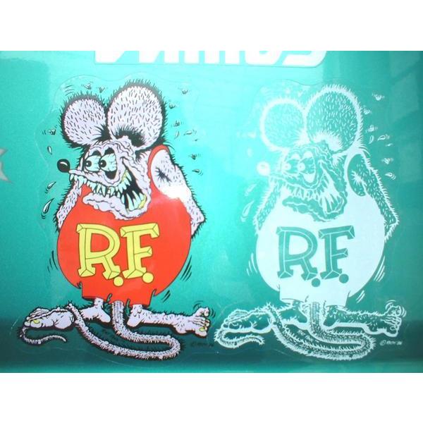 RAT FINK（ラットフィンク） ラット フィンク ステッカー L 白 正規品