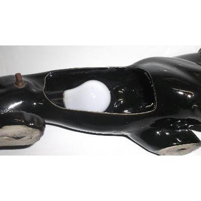 ブラック パンサー 黒豹 TV ランプ Black Panther 置物 50's Vintage