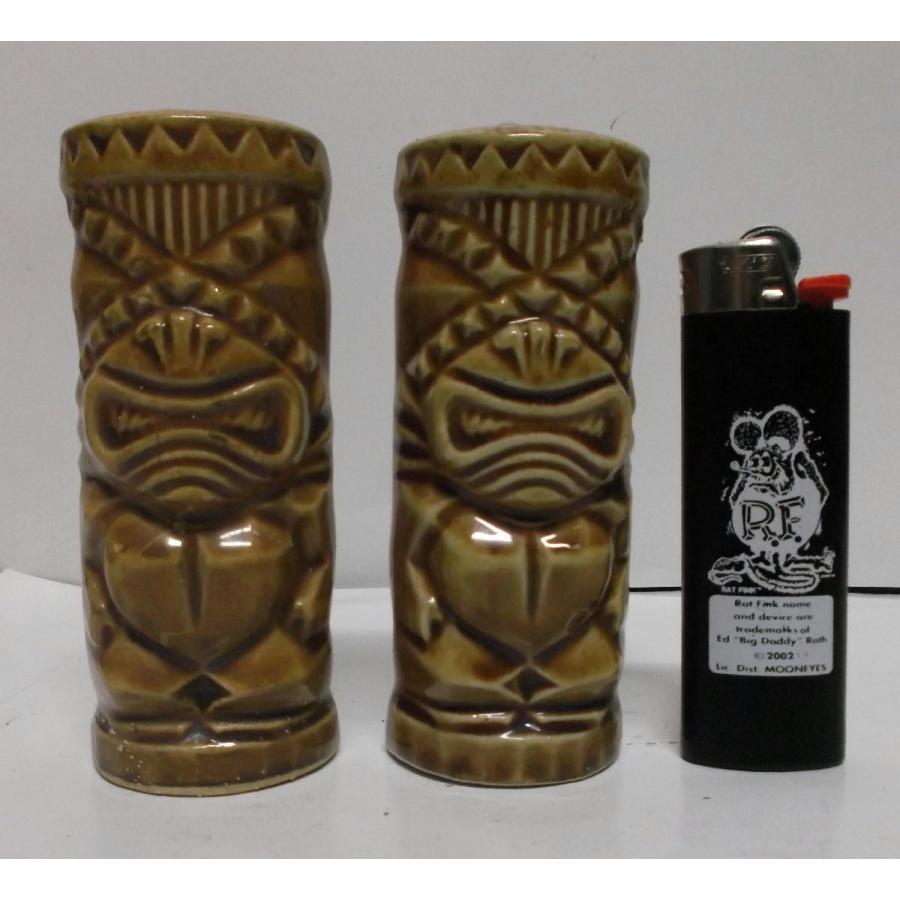 Vintage Orchids Of Hawaii X-Eyed Tiki Salt and Ppper Shaker ティキ