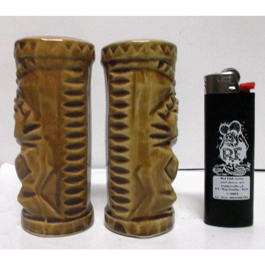 Vintage Orchids Of Hawaii X-Eyed Tiki Salt and Ppper Shaker ティキ