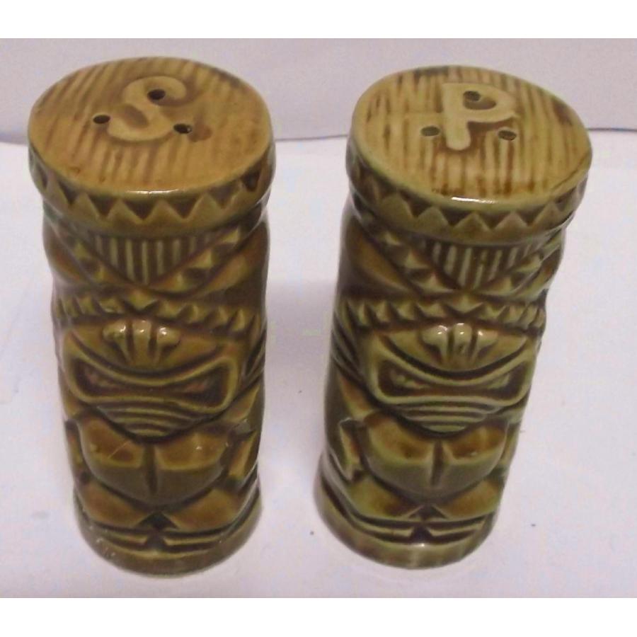Vintage Orchids Of Hawaii X-Eyed Tiki Salt and Ppper Shaker ティキ