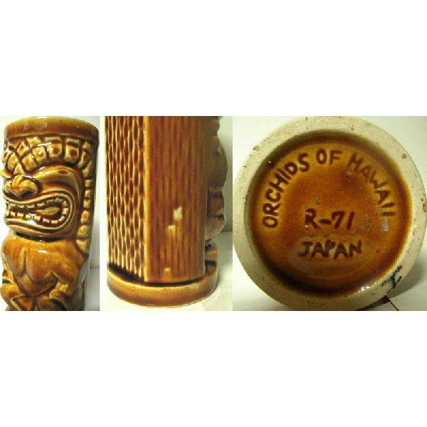 Vintage Tiki Mug ティキ マグ 茶 Orchids Of Hawaii R-71 雑貨