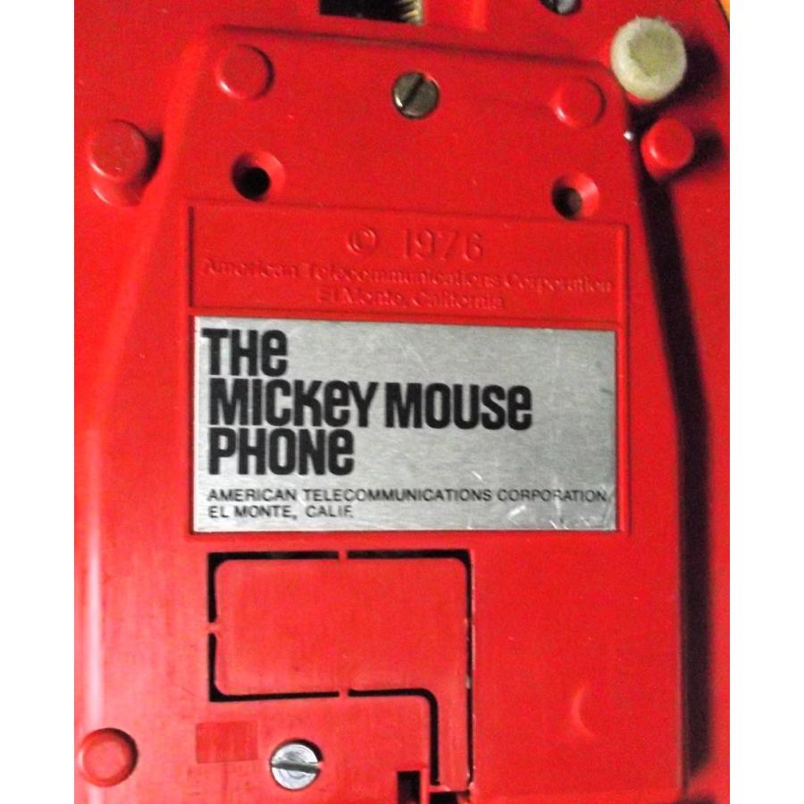 ミッキー マウス 電話機 Mickey Mouse 1976s Vintage ダイアル式 雑貨 TOY 70s｜mumbles｜06