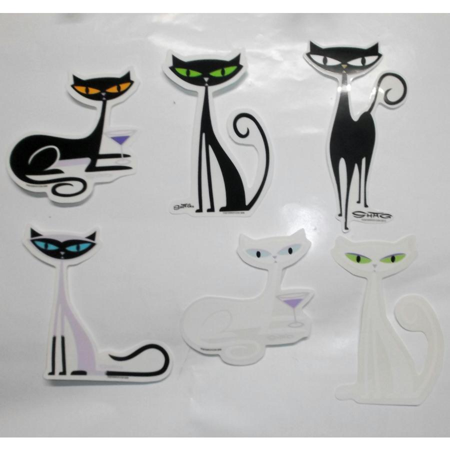 ★シャグ ステッカー キャット 6枚セット Shag 正規品 シャグ ステッカー 猫 SHAG 正規品 CAT 雑貨 デカール